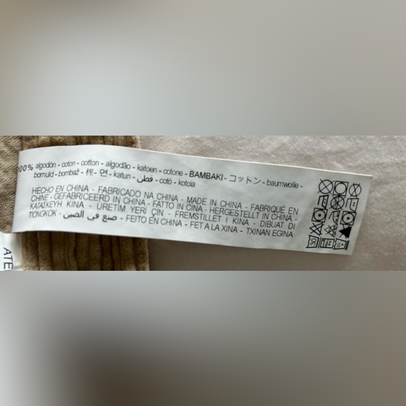 Zara Corduroy Pants Beige Size US:6 - Picture 8 of 8